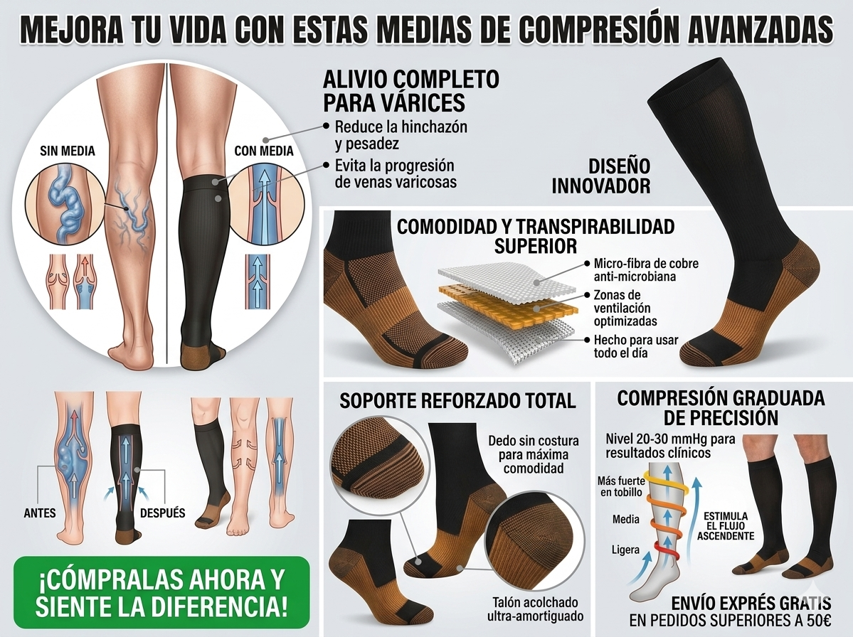 Medias De Compresión Varices Circulacion